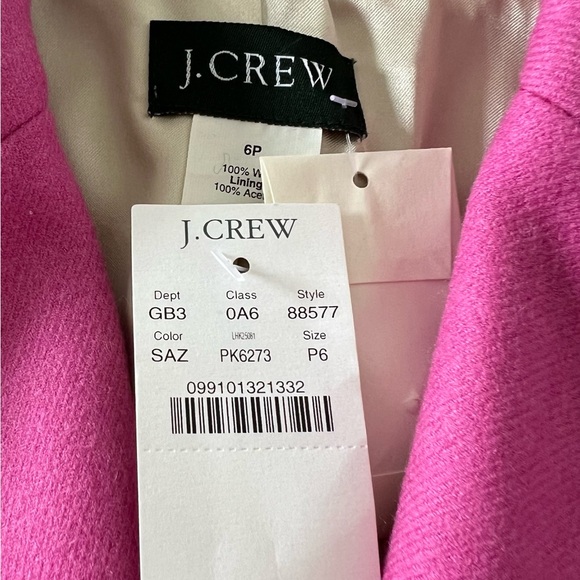J Crew Collection Pink 100% Wool Jacket - Picture 6 of 16